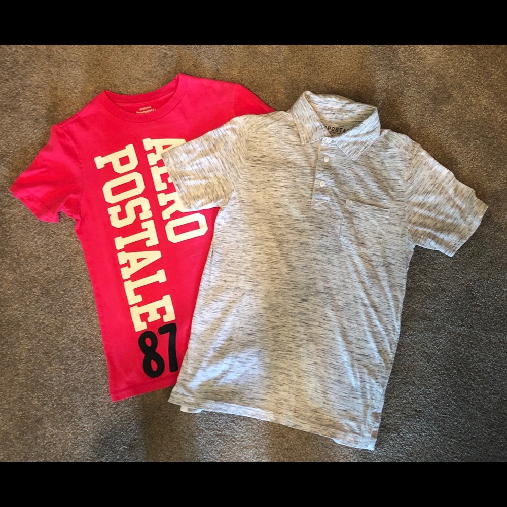 2 adult small Aero shirts